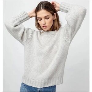 Rails Sybil Balloon-Sleeve Sweater Light Gray Size XS